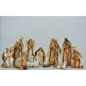 12 Piece Natural Nativity Set