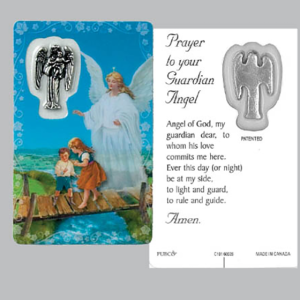 Guardian Angel Holy Card & Medal