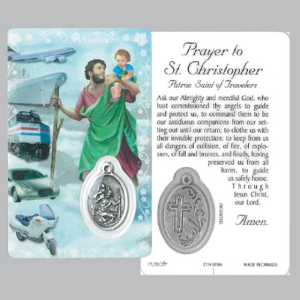 Saint Christopher Holy Card & Medal