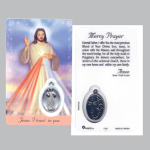 Divine Mercy Holy Card & Medal