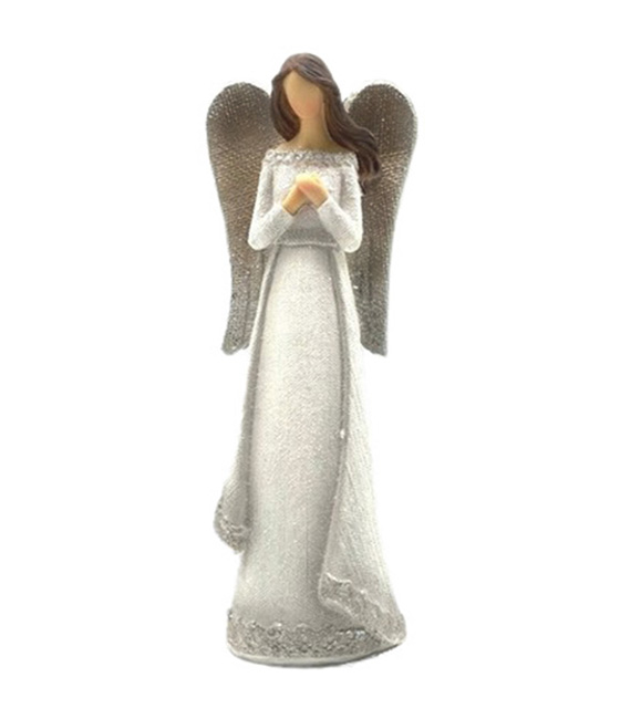 25cm Angel Hands on Heart Statue