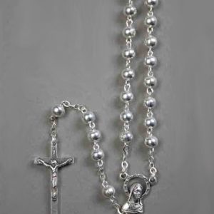 Silver Metal Rosary