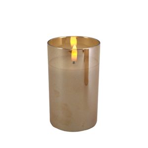 Medium Gold Glass Pillar Candle
