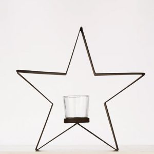 27cm Metal Star Candle Holder