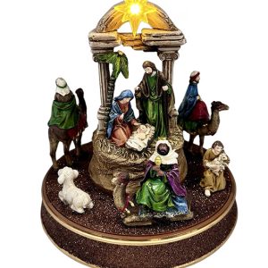 Nativity Carousel Set with LED Lights and Music