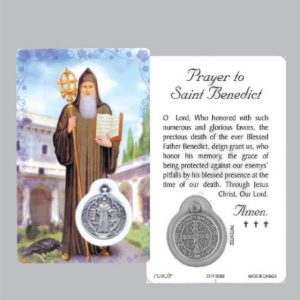 Saint Benedict Holy Card & Medal