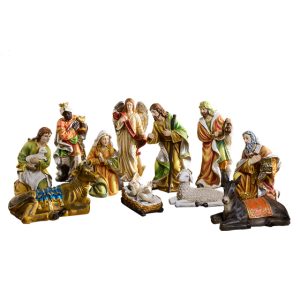 100cm Multicoloured Nativity Set 11 Piece