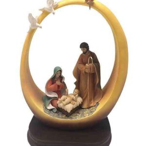 Oval Holy Family Nativity Scene