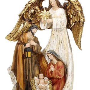 Holy Family with Angel Statue