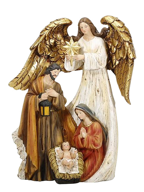 Holy Family with Angel Statue
