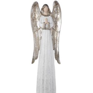 White & Gold Praying Angel