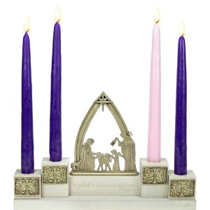 Nativity Scene Advent Candle Holder