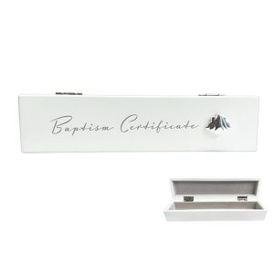 Baptism Wooden Certificate Holder