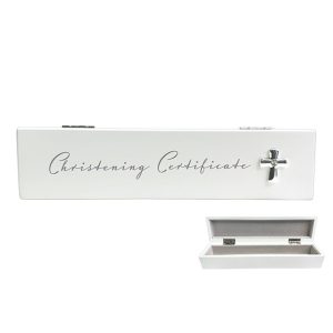 Christening Wooden Certificate Holder