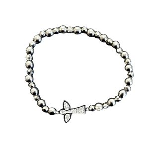 Hematite Bracelet with Zircon Angel