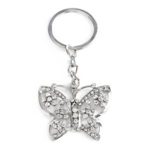 Silver Butterfly Keyring