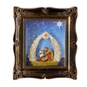 Holy Family Picture Frame Snow Globe