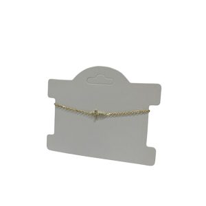 Yellow Sterling Silver Small Cross Bracelet
