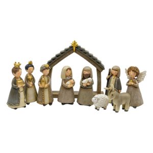 10 Piece Natural Nativity Set